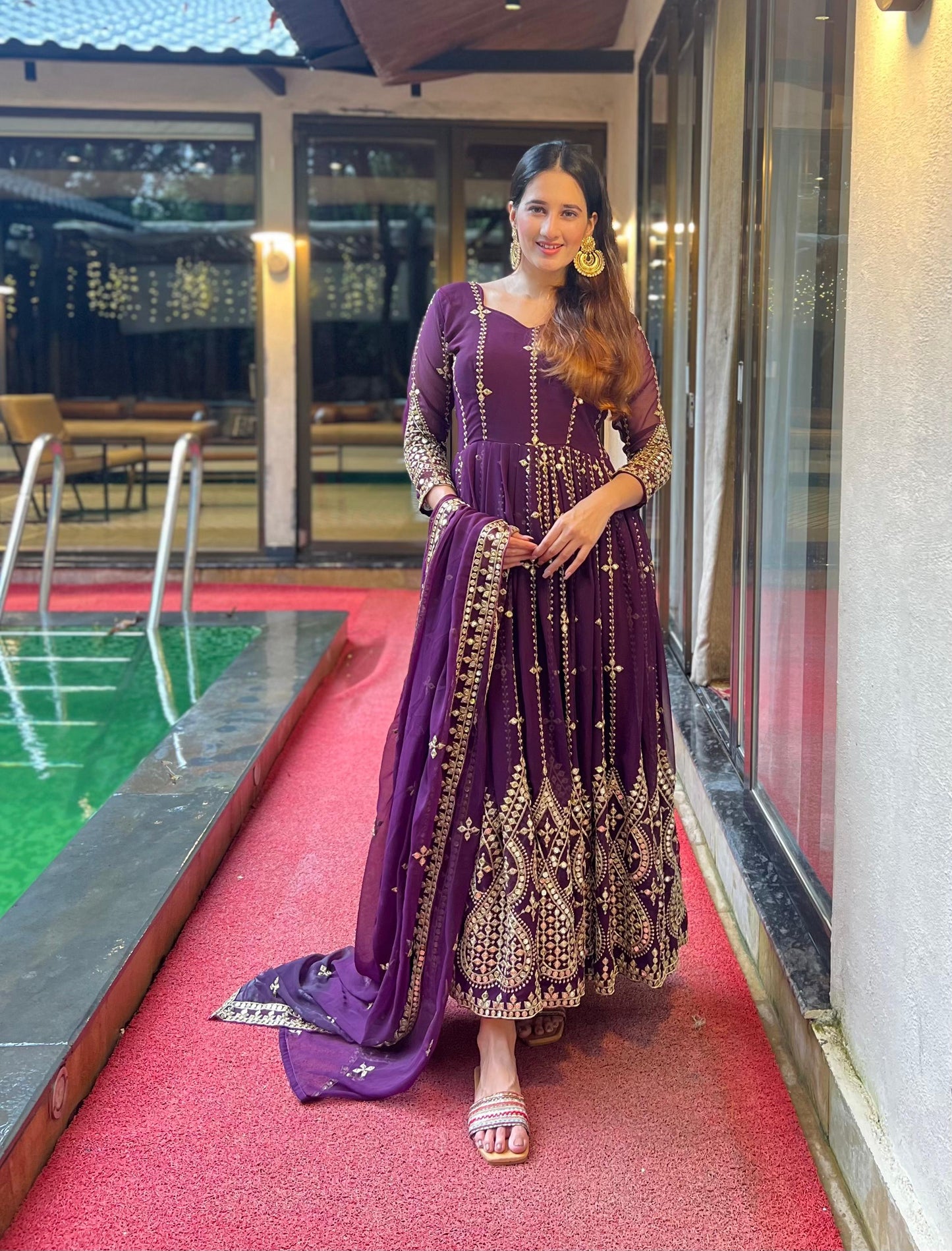 💕 *Presenting New Đěsigner Anarkali Suit In New Fancy Style*👌💕
