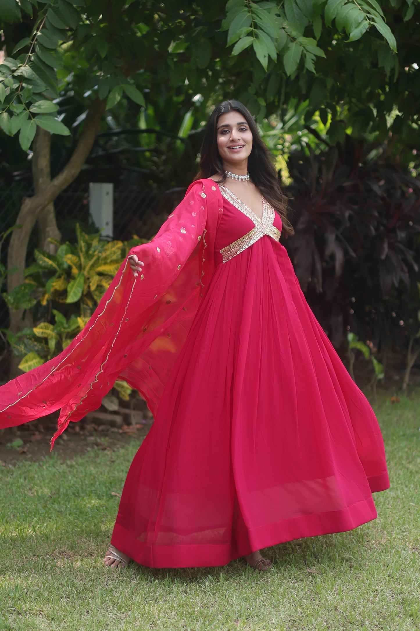 PREMIUM READYMADE ALIA CUT GOWN WITH DUPATTA SET