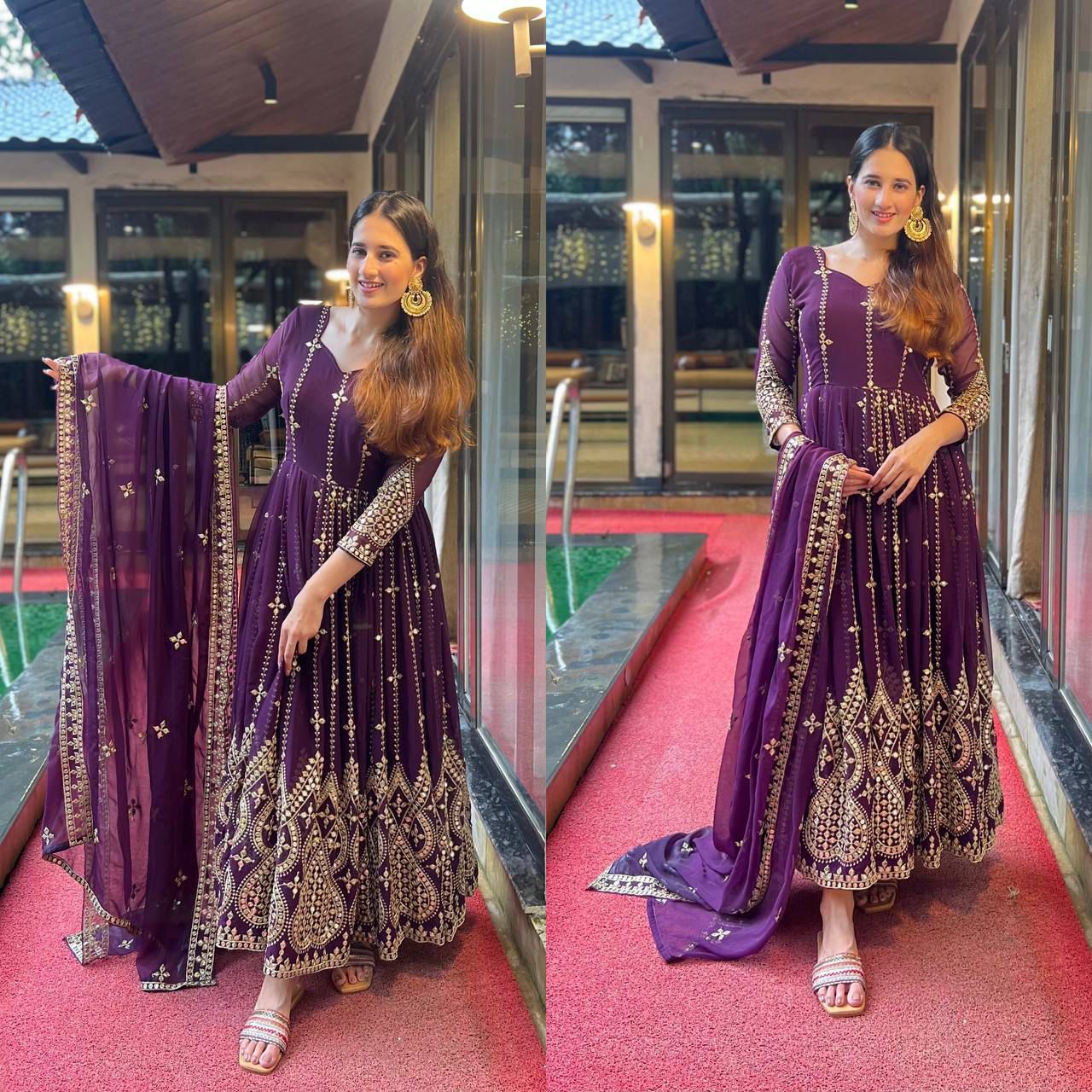💕 *Presenting New Đěsigner Anarkali Suit In New Fancy Style*👌💕