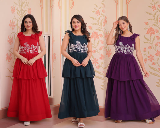 PREMIUM DESIGNER PEPLUM STYLE GOWN COLLECTIONS